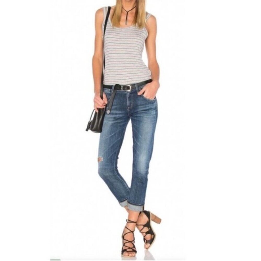 Agolde Isabel Slim Boyfriend Ankle In Starwood Distressed Size 30 View 4